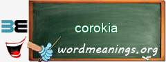 WordMeaning blackboard for corokia